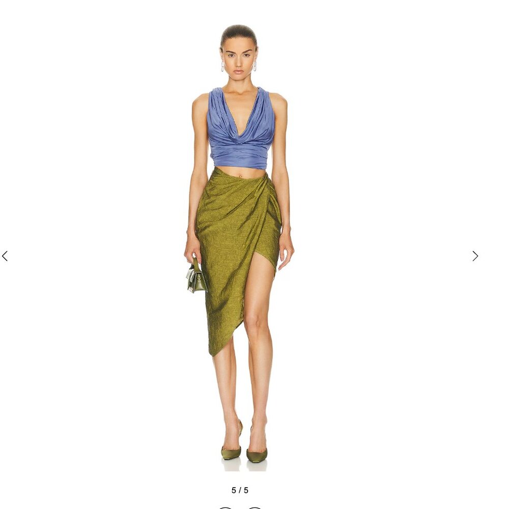GAUGE81 Green Paita Midi Weave Skirt US4-6